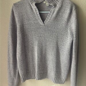 St. John's Bay Heather Gray V-Neck Sweater